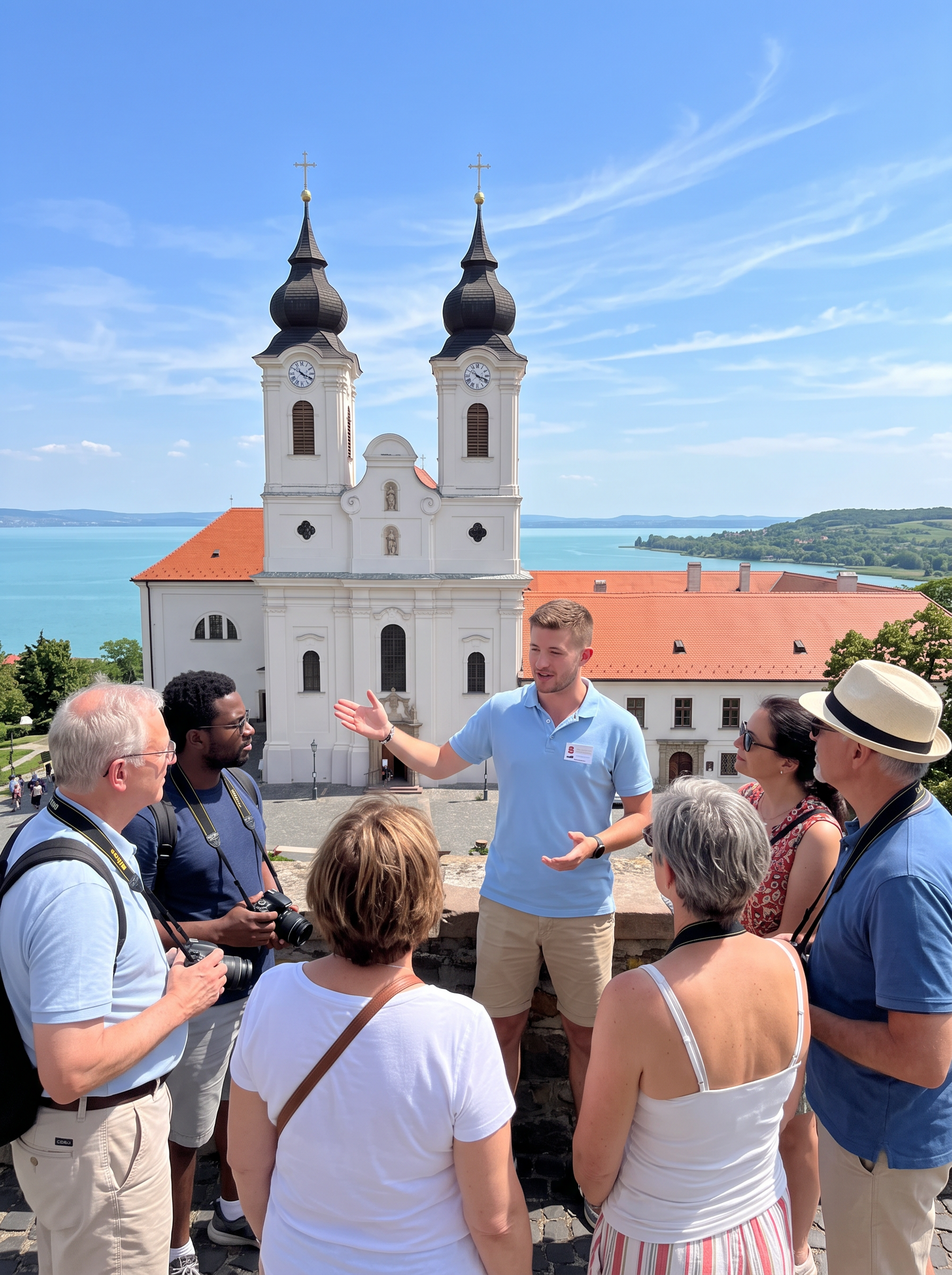 Tihany Abbey above Lake Balaton